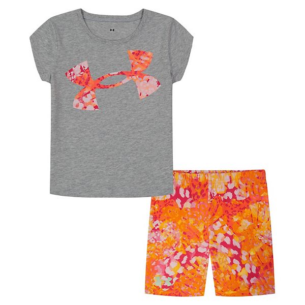Baby & Toddler Girl Under Armour Animal Instinct Logo Tee & Bike Shorts Set