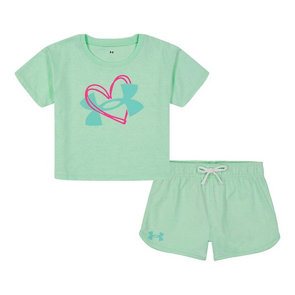 Baby & Toddler Girl Under Armour Jersey Logo Tee & Shorts Set
