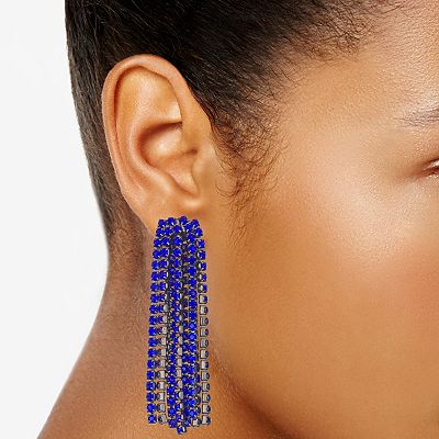 Simply Vera Vera Wang Sapphire Blue Waterfall Chandelier Earrings