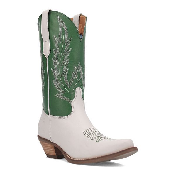 Dingo Hold Yer Horses Women's Leather Cowgirl Boots - Green (8.5)
