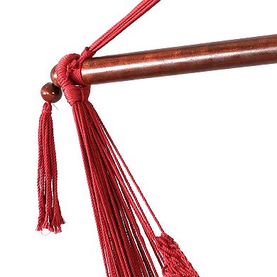 Sunnydaze Extra Large Polyester Rope Hammock Chair and Spreader Bar