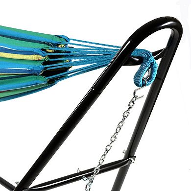 Sunnydaze Double Brazilian Hammock with Universal Multi-Use Stand