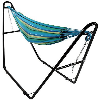 Sunnydaze Double Brazilian Hammock with Universal Multi-Use Stand