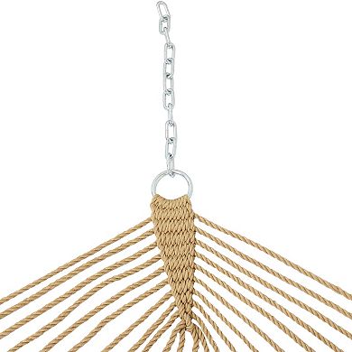 Sunnydaze 2-Person Polyester Rope Hammock with Spreader Bars