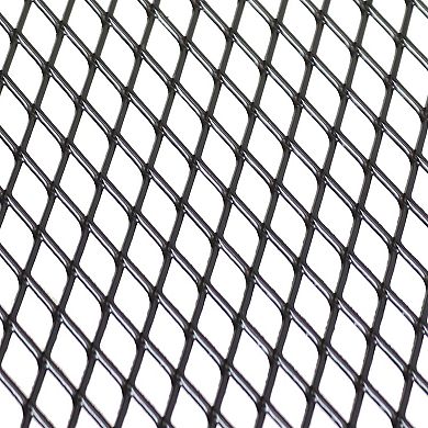 Sunnydaze Mesh Metal Patio Curved Fire Pit Bench - Black - Set of 4