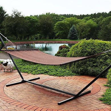 Sunnydaze 2-Person Polyester Rope Hammock with Spreader Bars