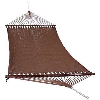 Sunnydaze 2-Person Polyester Rope Hammock with Spreader Bars
