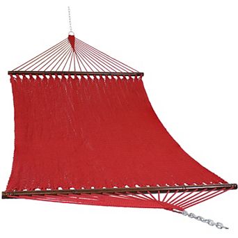 Sunnydaze 2-Person Polyester Rope Hammock with Spreader Bars