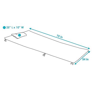 Sunnydaze Outdoor Polyester Hammock Pad and Pillow Set