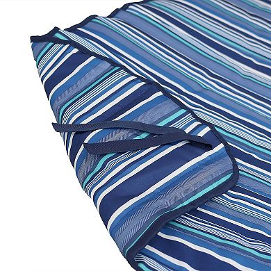 Sunnydaze Outdoor Polyester Hammock Pad and Pillow Set - Breakwater Stripe