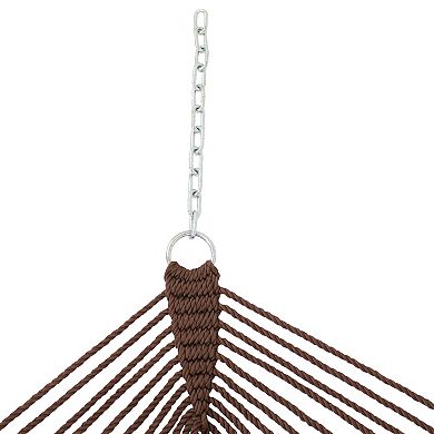 Sunnydaze 2-Person Polyester Rope Hammock with Steel Stand