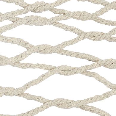 Sunnydaze 2-Person Cotton Rope Hammock with Spreader Bars - Natural