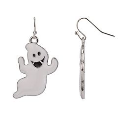 Celebrate Together Halloween White Ghost Nickel Free Earrings