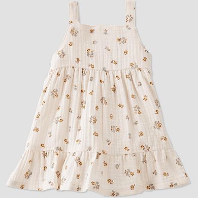 Baby Girl Little Planet by Carter's Floral Print Organic Cotton Gauze Dress