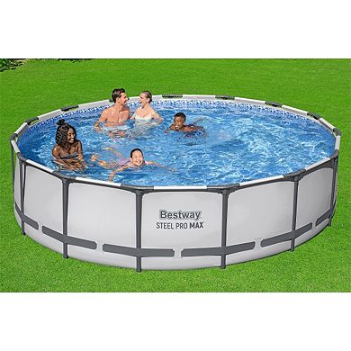 Bestway Steel Pro MAX 15'x42" Round Above Ground Swimming Pool with Pump & Cover