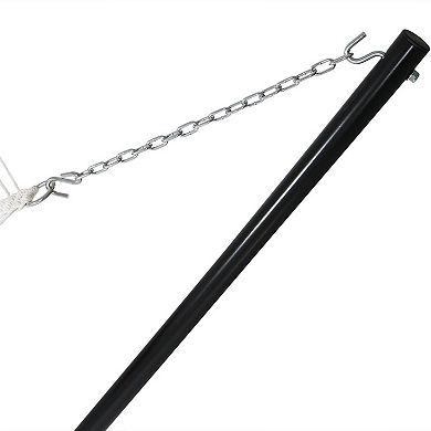 Sunnydaze 2-Person Quilted Fabric Hammock with Steel Stand