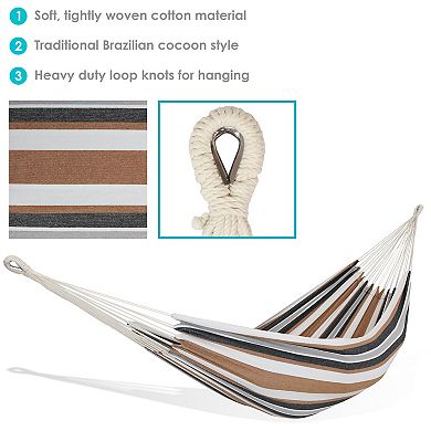 Sunnydaze 2-Person Woven Cotton Brazilian Hammock