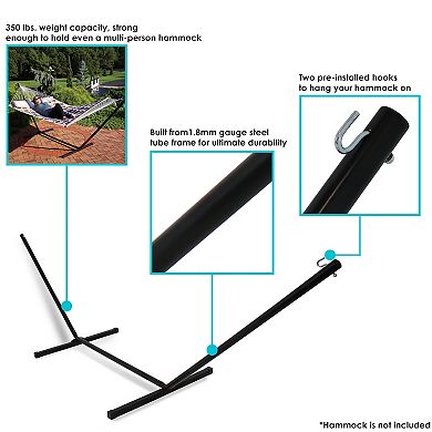 Sunnydaze 12' Hammock Stand with Heavy-Duty Steel Beam Construction