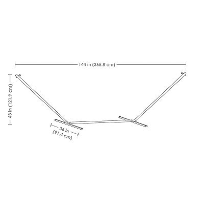 Sunnydaze 12' Hammock Stand with Heavy-Duty Steel Beam Construction