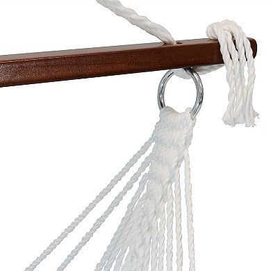 Sunnydaze Polyester Fabric Victorian Hammock Chair with Cushion