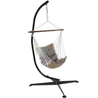 Sunnydaze Polyester Victorian Hammock Chair with Steel C-Stand