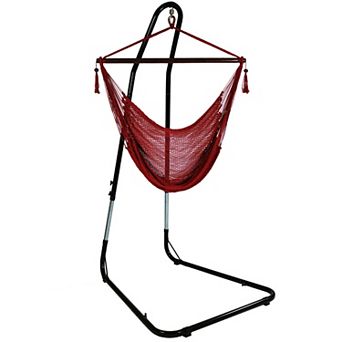 Sunnydaze Extra Large Hammock Chair with Adjustable Steel Stand