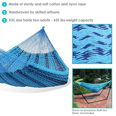 Sunnydaze 2-Person Cotton and Nylon Woven Fabric Hammock