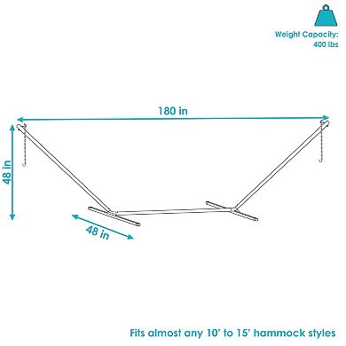 Sunnydaze 15' Hammock Stand with Heavy-Duty Steel Beam Construction