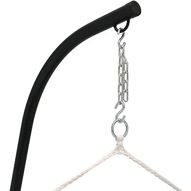 Sunnydaze Polyester Victoria Hammock Chair with Steel C-Stand - Navy Blue