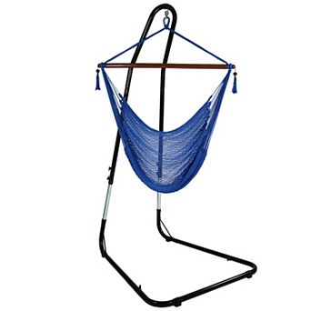 Sunnydaze Extra Large Hammock Chair with Adjustable Steel Stand