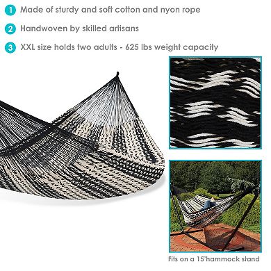 Sunnydaze 2-Person Cotton and Nylon Woven Fabric Hammock