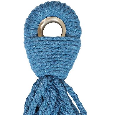 Sunnydaze 2-Person Woven Cotton Hammock with Carrying Case - Sea Grass