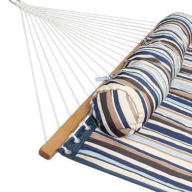 Sunnydaze 2-Person Quilted Fabric Hammock with Steel Stand