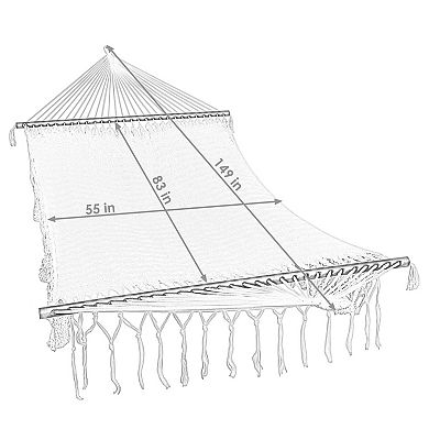 Sunnydaze Deluxe Handwoven Cotton American-Style Mayan Hammock