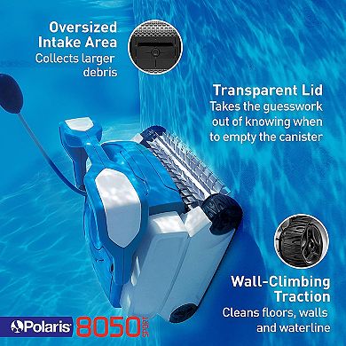 Polaris F8050 Sport Robotic Wall Climbing Inground Swimming Pool Vacuum Cleaner