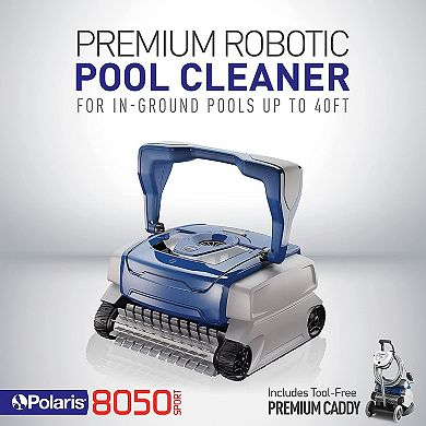 Polaris F8050 Sport Robotic Wall Climbing Inground Swimming Pool Vacuum Cleaner