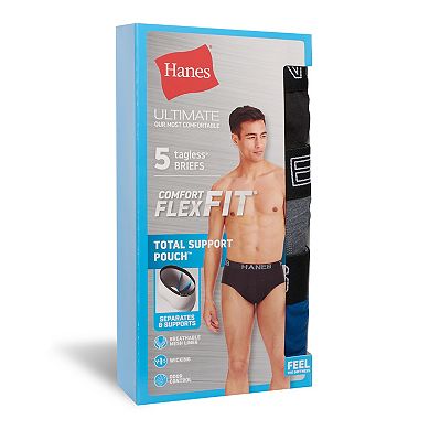 Men's Hanes® 5-Pack Ultimate Comfort Flex Fit Total Support Pouch Brief Underwear