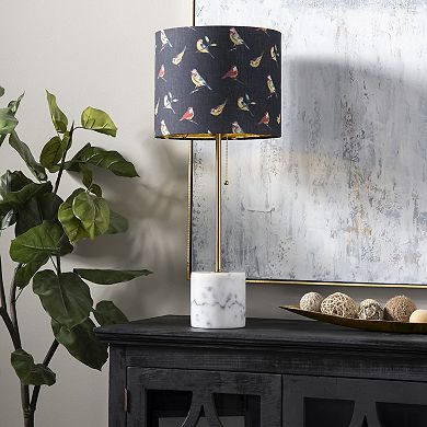 Isla Marble Base Lamp with Bird Shade