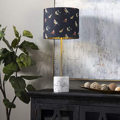 Isla Marble Base Lamp with Bird Shade