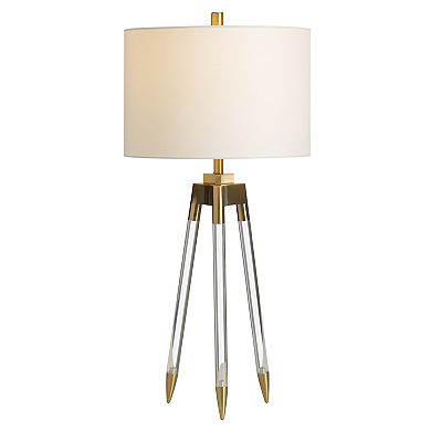 Cauley Clear Acrylic Tripod Table Lamp