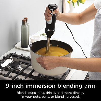 Ninja Foodi Power Mixer System, Black Immersion Blender and Hand-Mixer top Combo