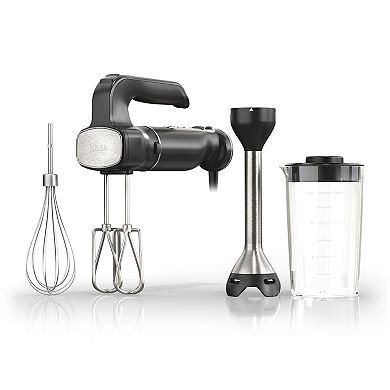 Ninja Foodi Power Mixer System Hand Blender and Hand Mixer Combo with 3 Cup Blending Vessel (CI101)