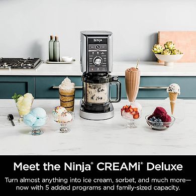 NINJA CREAMi Breeze 7 in 1 0.5 qt. Black Stainless Frozen Treat and Ice  Cream Maker with (2) Pint Container - NC201 NC201 - The Home Depot