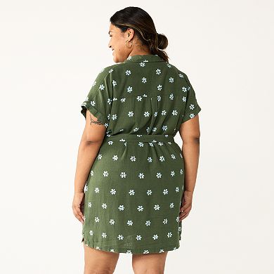 Plus Size Sonoma Goods For Life® Henley Shirt Dress