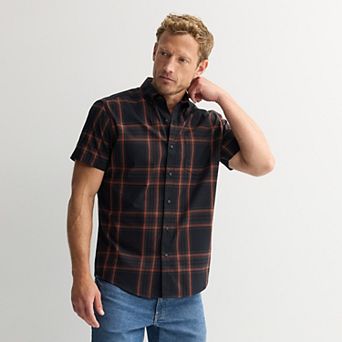 Men's Sonoma Goods For Life® Short Sleeve Perfect Length Button Down Shirt