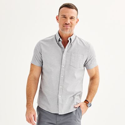 Men's Sonoma Goods For Life® Short Sleeve Perfect Length Button