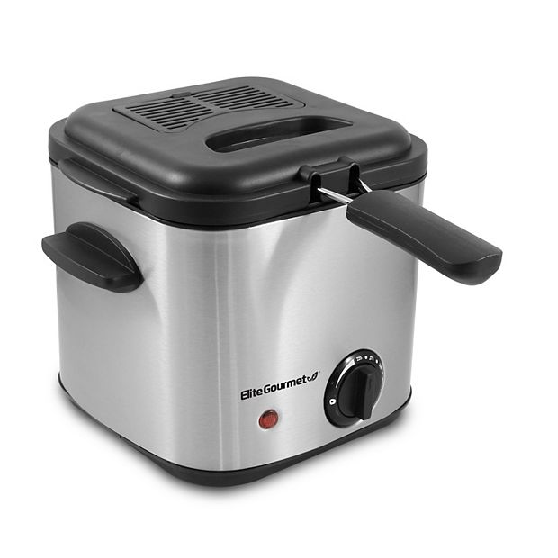 Elite Cuisine 1.5 qt. Mini Slow Cooker in Stainless Steel