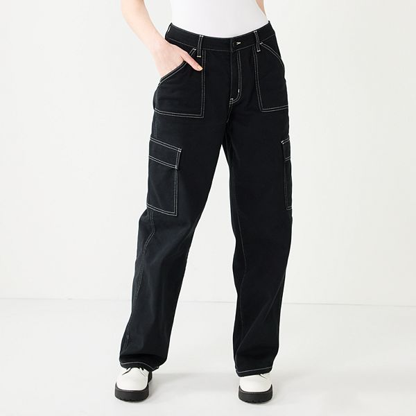 Juniors' SO® Cargo Pants with Side Pockets
