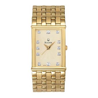 Bulova Men's Gold-Tone Diamond Watch - 97F52
