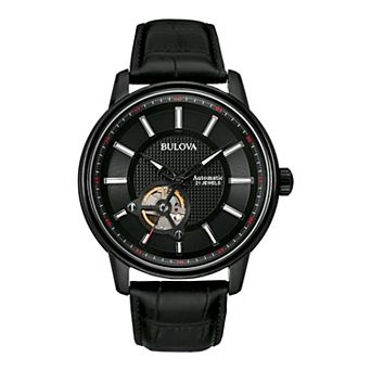 Bulova Men's Automatic Black Strap Watch - 98A139